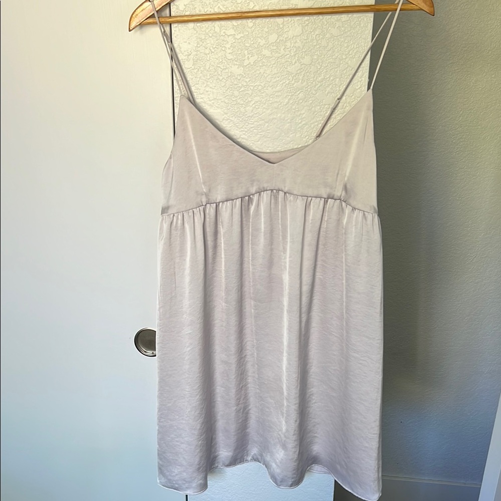 Aritzia Wilfred Lover Satin Lilac Dress